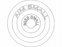 Aim Small Miss Small Target Sign Vector DXF File