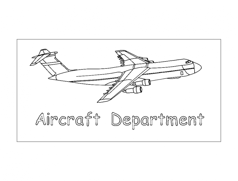 Aircraft Department Sign Vector File for Laser Cutting (DXF)
