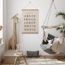Alphabet Wall Poster Vector File for Laser Cutting