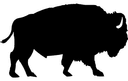 Archivo Vectorial de Silueta de Bisonte Americano para Corte CNC