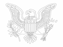 Diseño Vectorial de Emblema de Águila Americana para Corte Láser DXF