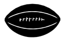Archivo Vectorial Silueta de Fútbol Americano para Corte Láser
