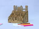 Organizador de Escritorio Casa de Canal de Ámsterdam Vector Laser Cut