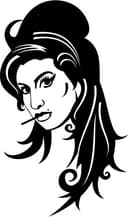 Amy Winehouse Portrait Vector Art for Laser Cutting