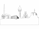 Vector de Silueta de la Ciudad de Ankara para Corte Láser DXF