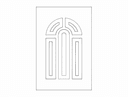 Arched Kitchen Cabinet Door Vector Design DXF File