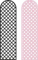 Arquivo Vetorial DXF de Painel Decorativo Treliça Arqueado
