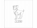Design Vetorial do Signo de Áries para Corte a Laser DXF