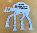 Tarjeta de San Valentín AT-AT Articulada Star Wars DXF
