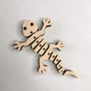 Articulated Lizard Laser Cut Toy - Flexible Wood Vector File