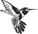 Archivo Vectorial DXF de Colibrí en Vuelo para Corte Láser