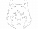 Artistic Wolf Face DXF Vector File for Laser Cutting