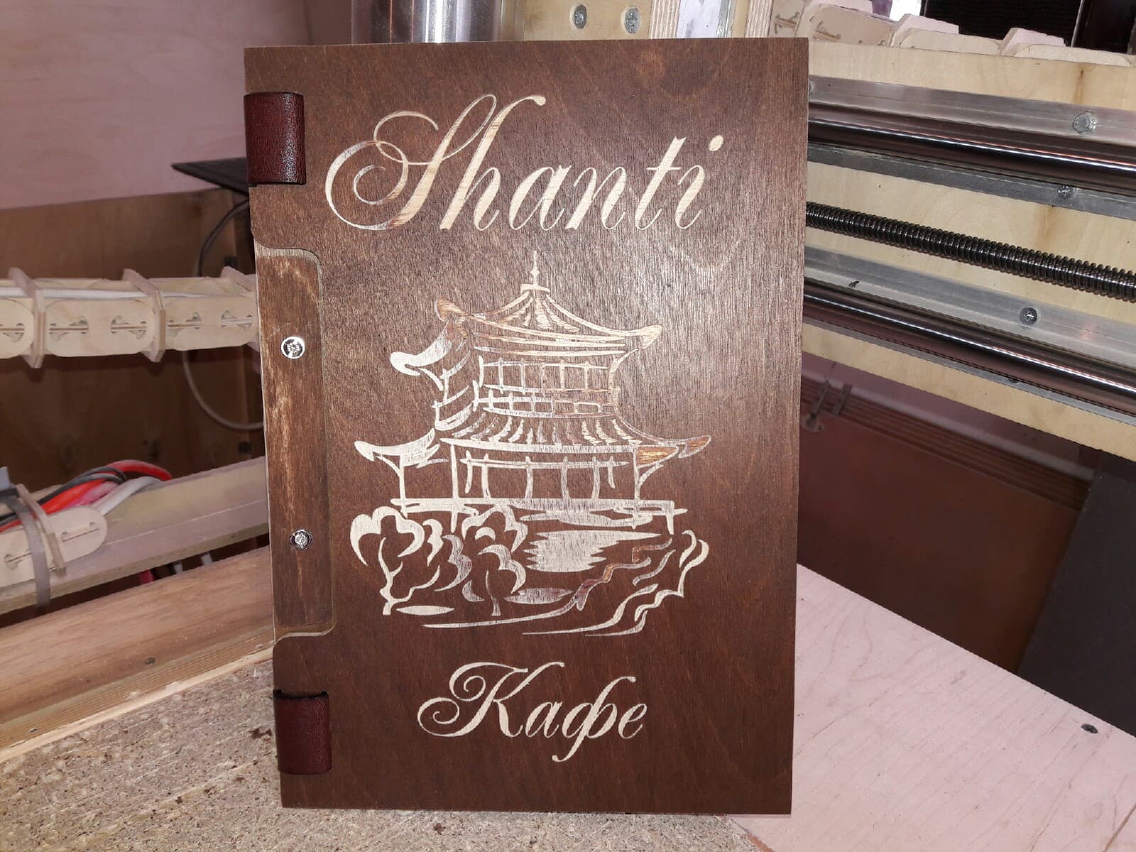 Asian Style Cafe Menu Cover Laser Cut DXF Vector File