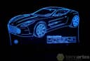 Vetor de Corte a Laser para Luminária LED de Carro Aston Martin One-77