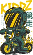 Astronaut on Bike Cartoon Vector Art - Free Download