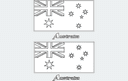 Australia Flag Vector Design for Laser Cutting DXF File