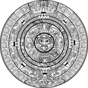 Diseño Vectorial de Calendario Azteca Maya para Corte Láser