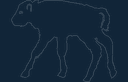 Baby Buffalo Silhouette Vector Design for Laser Cutting DXF