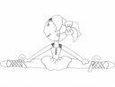 Diseño Vectorial de Bailarina Haciendo Split - Archivo DXF