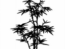 Archivo Vectorial DXF Silueta de Bambú para Corte Láser