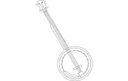 Diseño Vectorial de Banjo para Corte Láser CNC