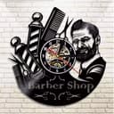 Barber Shop Vinyl Record Wall Clock Laser Cut Vector File