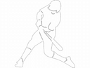 Silueta de Jugador de Béisbol Archivo Vectorial DXF