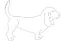 Archivo Vectorial DXF de Silueta de Perro Basset Hound para Corte Láser