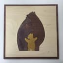 Arte de Pared Familia de Osos para Corte Láser