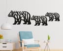 Bear Family Silhouette Wall Art Laser Cut Vector File