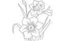 Design Vetorial de Flor Narciso para Corte a Laser DXF