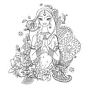 Beautiful Indian Girl in Sari Vector Design for Laser Cutting