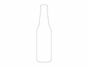 Archivo Vectorial Silueta de Botella de Cerveza para Corte Láser (DXF)