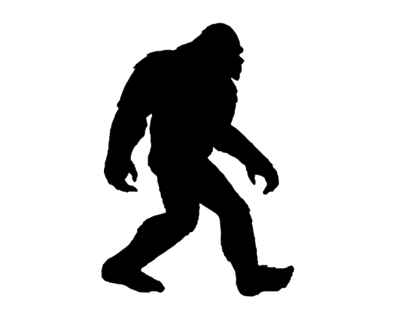 Bigfoot Silhouette Vector File for Laser Cutting DXF