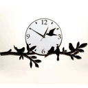 Birds on Branch Wall Clock Laser Cut Vector File