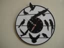 Birds Silhouette Wall Clock Laser Cut Vector File