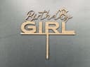 Arquivo Vetorial de Topo de Bolo Birthday Girl para Laser