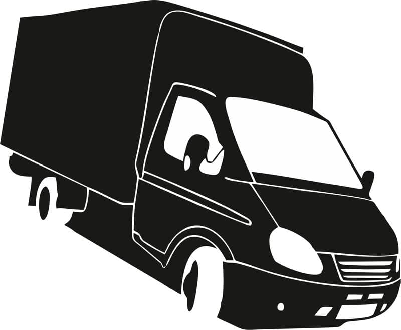 Box Truck Silhouette Vector for Laser Cutting - Free Download
