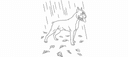 Arte Vectorial de Perro Boxer en la Lluvia para Corte Láser CNC (DXF)