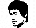Archivo Vectorial de Retrato Bruce Lee DXF para Corte Láser
