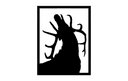 Diseño Vectorial de Silueta de Alce Bugling para Corte Láser DXF