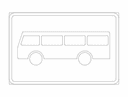 Archivo Vectorial de Señal de Autobús para Corte CNC