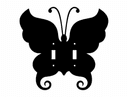 Butterfly Double Light Switch Plate Laser Cut Vector DXF