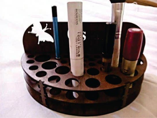 Butterfly Makeup Organizer Stand Laser Cut Vector File