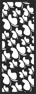 Butterfly Pattern Decorative Screen Vector File