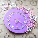 Archivo Vectorial de Reloj de Pared con Mariposas