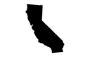 California State Map Silhouette Vector Laser Ready DXF File