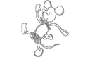 Diseño de Ratón Estilo Cartoon en DXF para Corte Láser