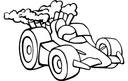 Cartoon Race Car Vector DXF for Laser Cutting
