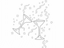 Archivo Vectorial de Copas de Champán para Corte Láser